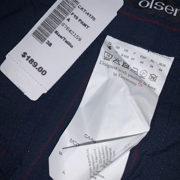 Olsen Mona Straight Navy Blue PantsSuits - Picture 2 of 4